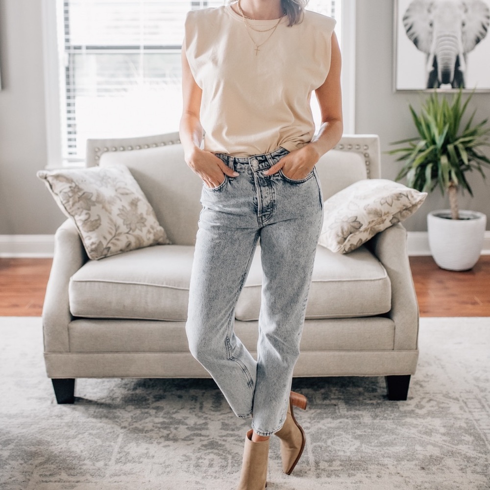 rag & bone Maya High Waist Ankle Slim Straight Leg Jeans (Belmar)